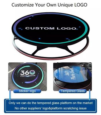 Συμφωνείς συσκευές 115cm 360 Photo Booth Machine με κάλυψη και έλεγχο έκτακτης ανάγκης