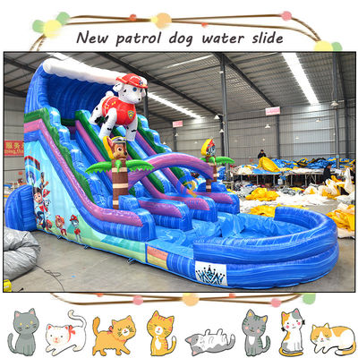 Διασκεδάστε τα παιδιά με το 3D Paw-Patrols φουσκωτό υδάτινο διαδρόμιο και την πισίνα διπλής λωρίδας σχεδιασμού