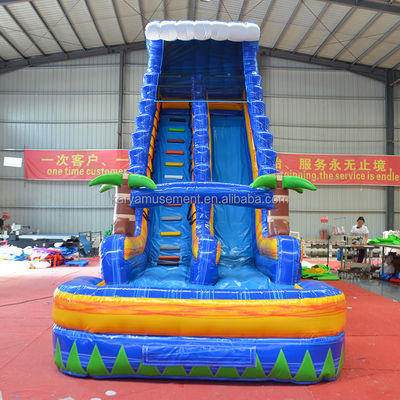 Ψηφιακή εκτύπωση 23ft High Blue Marble Fantasy Water Slide Πνευματικά παιχνίδια για ενοικίαση