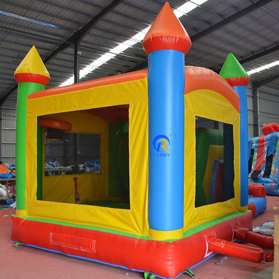 Προσαρμοσμένο χρώμα εμπορικής ποιότητας PVC Rainbow Inflatable Bounce House με Slide Combo