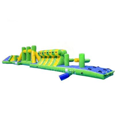 Πιστοποιημένο από την CE 16m Aqua Run Course Obstacle Προσαρμοσμένο πολύχρωμο σχεδιασμό για πάρκο νερού