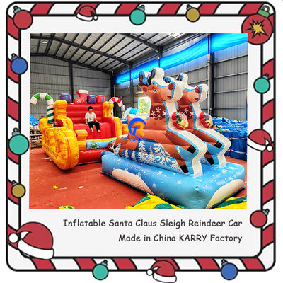 Unisex Bouncy Castle PORTABLE Χριστουγεννιάτικο φουσκωτό έλκηθρο για παιδιά