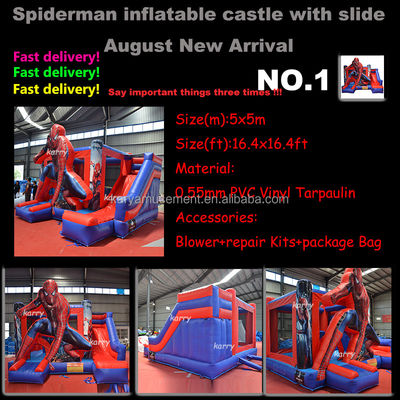 Unisex Παιδιά Κάστρο Παιχνιδάκι με διαφάνεια Spiderman Εμπορικό φουσκωτό Bouncy Castle