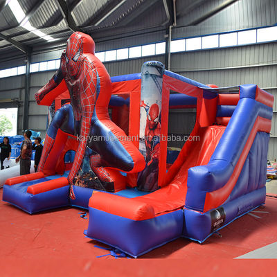 Θάλασσα / Αεροπορία / Εξπρές Ναυτιλία Spiderman Inflatable Castle Combo Slide για εσωτερικά πάρτι