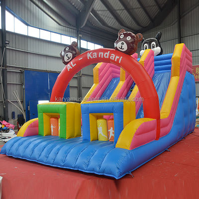 32ft 3 Bears Bouncer Trampoline House με διπλή λωρίδα φουσκωτές διαφάνειες και ανθεκτικό