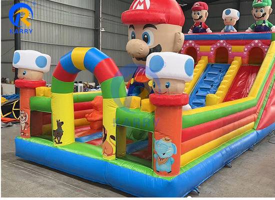 Μεγάλο Super Mario φουσκωτό διαδρόμιο εμπόδια για παιδιά και ενήλικες παιχνίδια περιλαμβάνονται