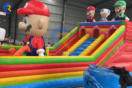 Μεγάλο Super Mario φουσκωτό διαδρόμιο εμπόδια για παιδιά και ενήλικες παιχνίδια περιλαμβάνονται