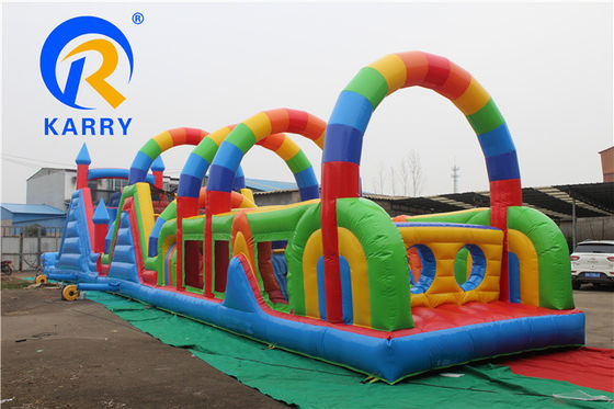 OEM Δικαιούμενο 64ft Long Inflatable Obstacle Course Παιχνίδια για παιδικά θεματικά πάρκα διασκέδασης