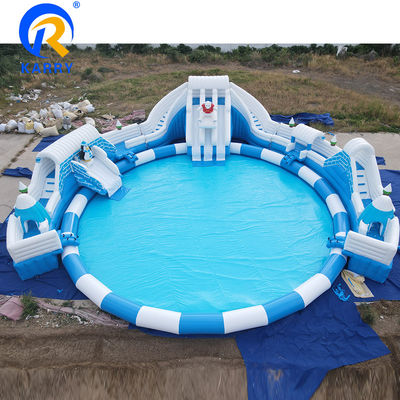 Εσωτερικό Custom Inflatable κινητό πάρκο νερού με υπερμεγέθη πισίνα Αστείο Θέμα Αρκούδα