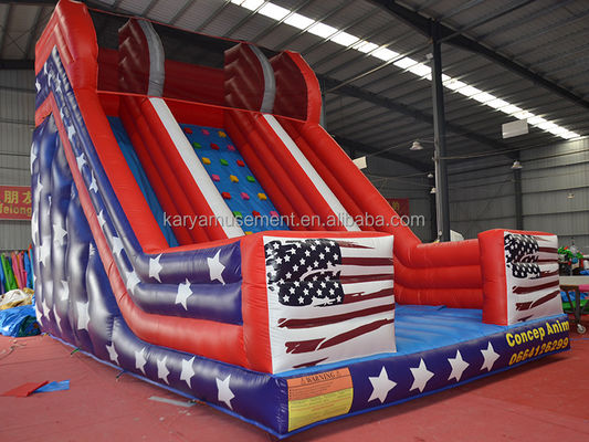 26ft Double Lane Inflatable Water Slide για παιδιά και ενήλικες PVC υλικό σανίδας