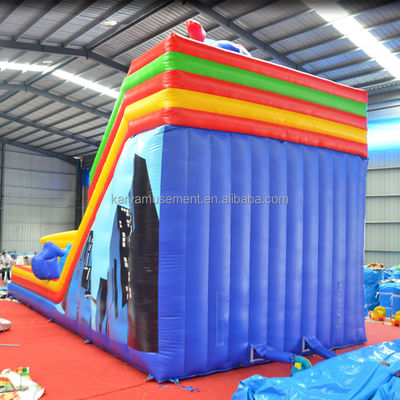 Πυροβόλο διαδρόμιο Spiderman Bouncer Popular 2-Lane Water Slide για μεγάλες παιδικές χαράξεις