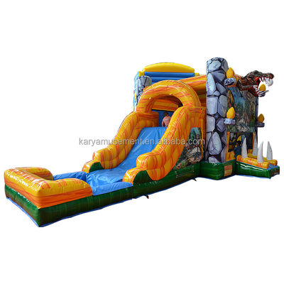 Χαρακτηριστικά PORTABLE φουσκωτή ζούγκλα Dino Bouncer House με διαφάνεια και Unisex σχεδιασμό