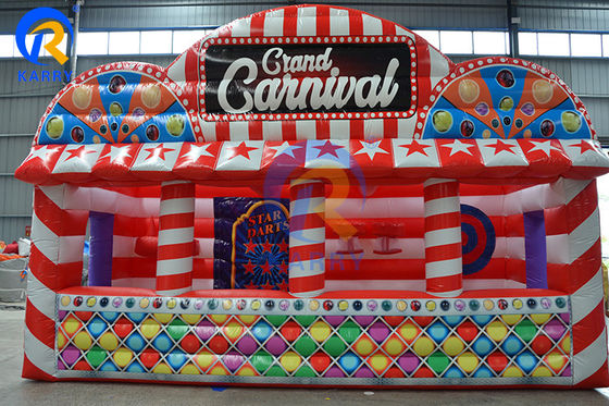 Χαρακτηριστικά PORTABLE φουσκωτό Carnival Booth για διαδραστικό αθλητικό παιχνίδι διασκέδασης
