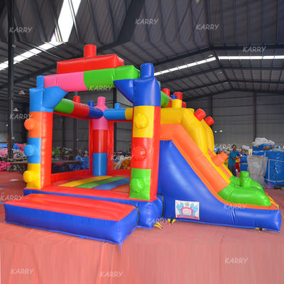 Προσαρμόστε αποδεκτό MiNi Bounce House Κτίριο μπλοκ Πνευματώδες κάστρο με διαφάνεια