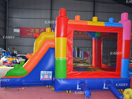 Προσαρμόστε αποδεκτό MiNi Bounce House Κτίριο μπλοκ Πνευματώδες κάστρο με διαφάνεια