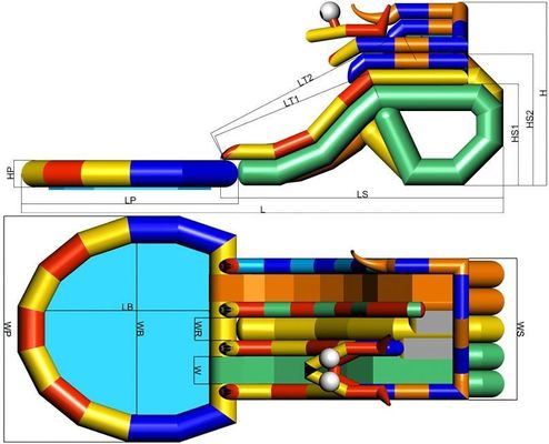 0.9mm PVC πλαστική πισίνα φουσκωτή για παιδικές δραστηριότητες στο νερό