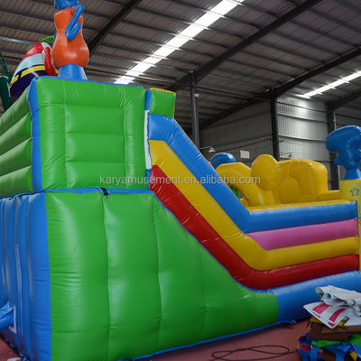 Προσαρμοσμένο χρώμα φουσκωτό SpongeBob Παρκ Θέμα Bouncy Castle για ενήλικες διασκέδαση City Party
