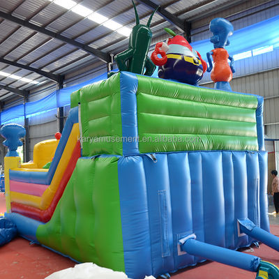 Προσαρμοσμένο χρώμα φουσκωτό SpongeBob Παρκ Θέμα Bouncy Castle για ενήλικες διασκέδαση City Party