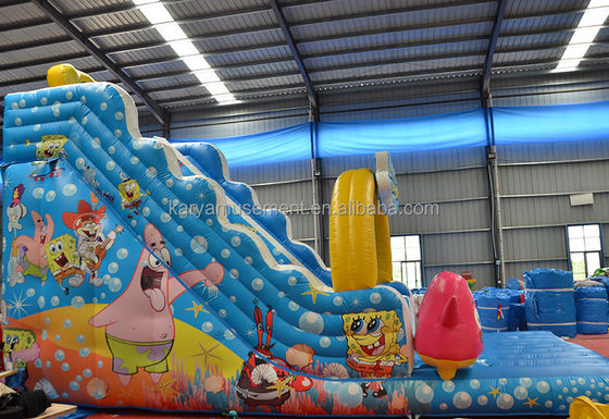 29ft Sponge-Bob Wide Slip n Slide για παιδιά N ενήλικες εσωτερικό PVC εμπορικό φουσκωτό
