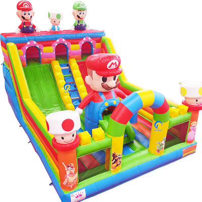 Παιδιά Εξωτερική παιδική χαρά Θέμα Mario Αεροτραμπολίνο Πνευματώδες Πύραυλο με διαδρόμιο