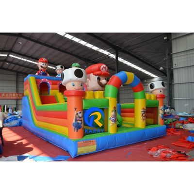 Παιδιά Εξωτερική παιδική χαρά Θέμα Mario Αεροτραμπολίνο Πνευματώδες Πύραυλο με διαδρόμιο