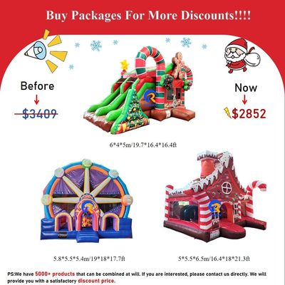 0.55 χιλιοστών PVC βινυλίκι κουρέλια φουσκωτό Combo Castle Slide για τα παιδιά στο πάρκο διασκέδασης