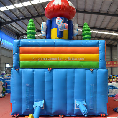 14 Χρόνια ανερχόμενα Unisex Τελευταίο PVC φουσκωτό τσίρκο Κάστρο με Slip N Slide Διασκεδαστικό πάρτι της πόλης