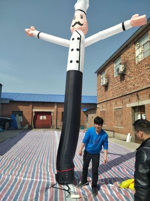 6 μέτρα Πυροβόλο Σεφ Sky Dancing Air Tube Dancer Man Waving Model για εξωτερική διαφήμιση