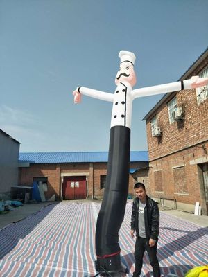 6 μέτρα Πυροβόλο Σεφ Sky Dancing Air Tube Dancer Man Waving Model για εξωτερική διαφήμιση