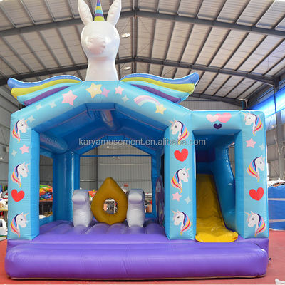 Unisex PVC Εξαιρετικό Rainbow Unicorn Inflatable Bouncer Jumping Castle για παιδική χαρά