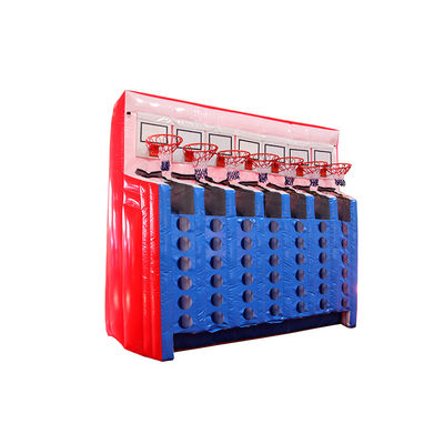 Ανθεκτικό εμπορικό PVC φουσκωτό μπάσκετ Connect 4 Sport Game με αναπνευστήρα