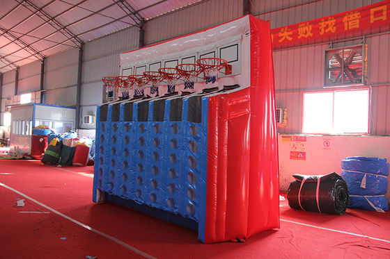 Ανθεκτικό εμπορικό PVC φουσκωτό μπάσκετ Connect 4 Sport Game με αναπνευστήρα