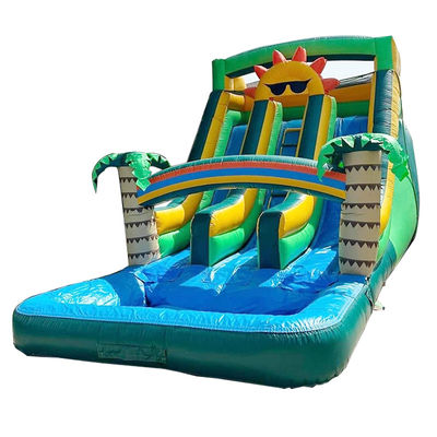 Εξωτερικό Aqua Fun Εμπορικό PVC Θέμα ήλιου Πυροβόλο υδρόδρομο με διπλή λεωφόρο πισίνα