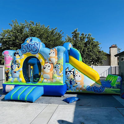 Εμπορικό πάρτι ενοικίαση PVC Bluey Cartoon Bounce Jumping House Κάστρο με διαδρόμιο