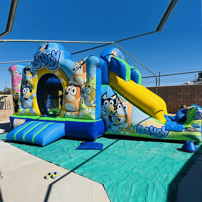 Εμπορικό πάρτι ενοικίαση PVC Bluey Cartoon Bounce Jumping House Κάστρο με διαδρόμιο