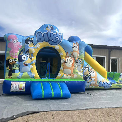 Εμπορικό πάρτι ενοικίαση PVC Bluey Cartoon Bounce Jumping House Κάστρο με διαδρόμιο
