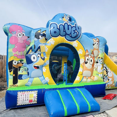 Εμπορικό πάρτι ενοικίαση PVC Bluey Cartoon Bounce Jumping House Κάστρο με διαδρόμιο
