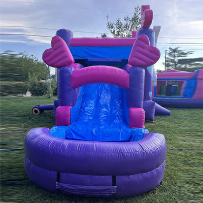 Επισκευαστικά κιτ Παρέχονται Εμπορικά PVC Rainbow Unicorn Bounce House με διαδρόμιο και πισίνα