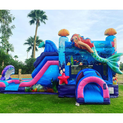 Παιδιά Bouncy Castle Θέμα γοργόνας φουσκωτό Bounce House με διαφάνεια προσαρμοσμένο χρώμα