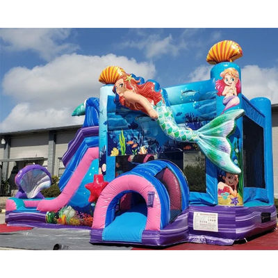 Παιδιά Bouncy Castle Θέμα γοργόνας φουσκωτό Bounce House με διαφάνεια προσαρμοσμένο χρώμα
