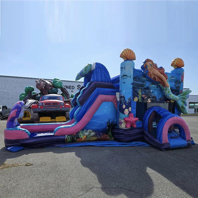 Παιδιά Bouncy Castle Θέμα γοργόνας φουσκωτό Bounce House με διαφάνεια προσαρμοσμένο χρώμα