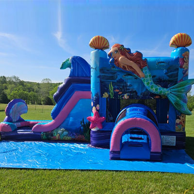 Παιδιά Bouncy Castle Θέμα γοργόνας φουσκωτό Bounce House με διαφάνεια προσαρμοσμένο χρώμα