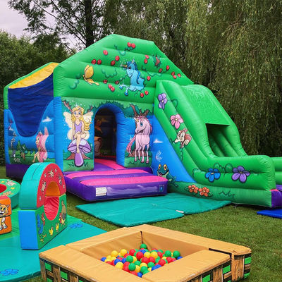 0.55 χιλιοστών PVC βινύλιο καρότσας Bouncer House με διασκέδαση εσωτερικού και εξωτερικού διαδρόμου