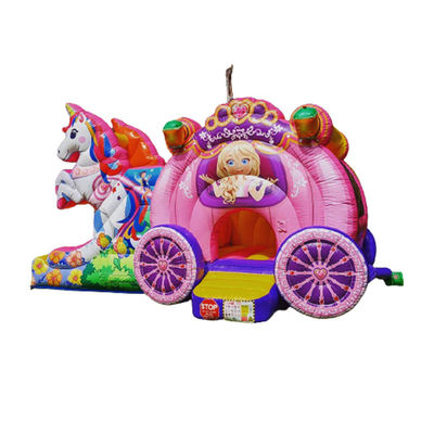 Δρόμος αποστολής Θάλασσα Αεροπορική Express Rainbow Unicorn Inflatable Bouncy Bouncer με Slide