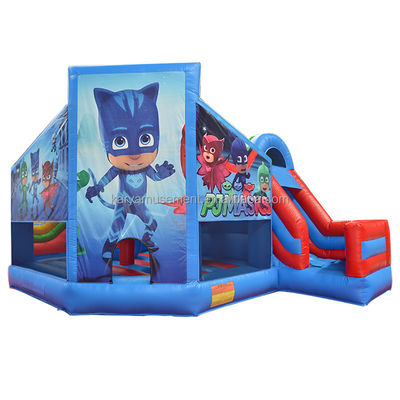 Εμπορική ποιότητα PVC Tarpaulin Mini Super man Κόκκινο φουσκωτό αναπηρικό σπίτι με διαδρόμιο
