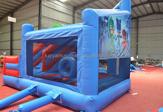 Εμπορική ποιότητα PVC Tarpaulin Mini Super man Κόκκινο φουσκωτό αναπηρικό σπίτι με διαδρόμιο