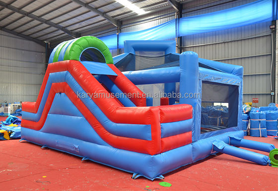 Εμπορική ποιότητα PVC Tarpaulin Mini Super man Κόκκινο φουσκωτό αναπηρικό σπίτι με διαδρόμιο