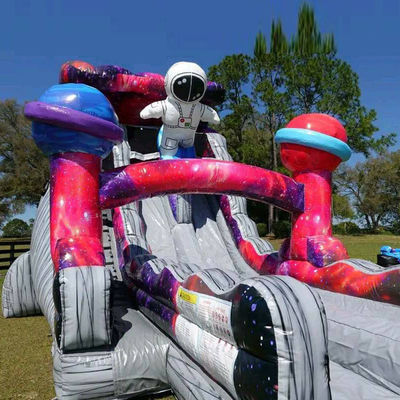 Πάρκο διασκέδασης Bouncy Toy 9x5x5m ή προσαρμοσμένο μέγεθος Castle Slide Combo Θέμα αστροναύτης