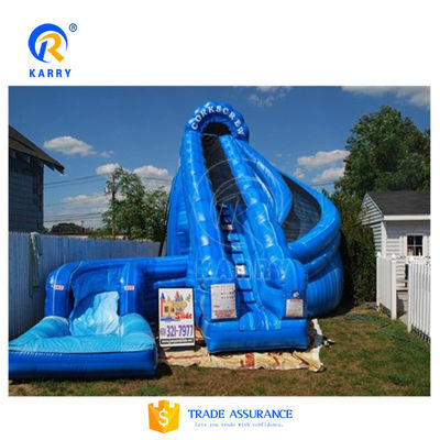 18ft PVC μπλε φουσκωτό υδρόδρομο με πισίνα Karry Τροπικό Jumping Bouncy Castle