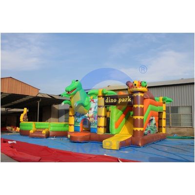 Εμπορικός βαθμός Dino Park Air Bounce House Combo Slide Bouncers Jumpers για παιδιά